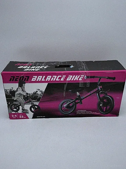 Balance Bike Neon Kids Black/Pink 55 lbs for 2-4 Year Old Kids New NIB